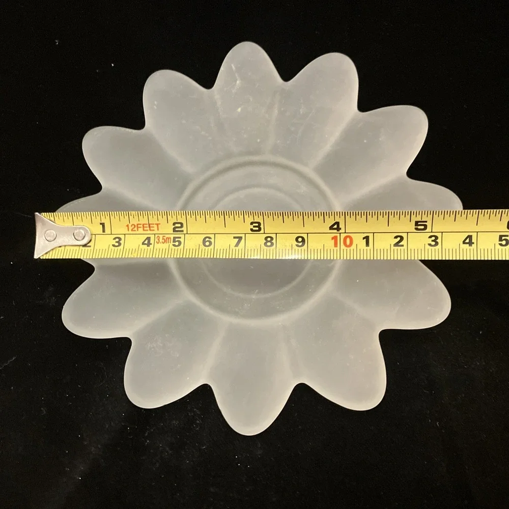 Celestial Ball Indiana Glass Pillar Holder Satin Frost EAPG Sunburst Pattern